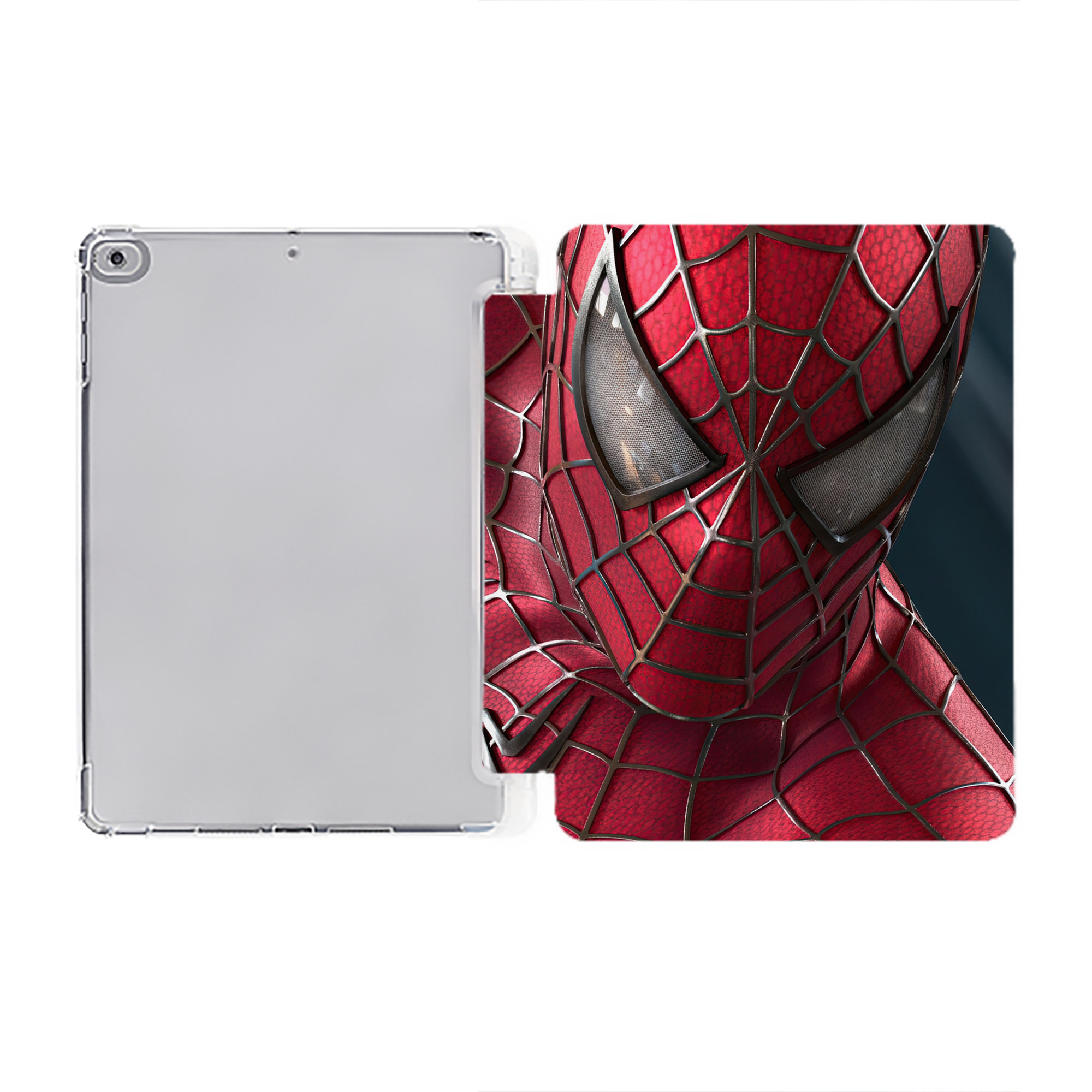 （画像用） Spider Man スパイダーマン IPad ケース ペン収納付き 三つ折りスタンド PUレザー×シリコン 対応機種9.5/10.5/10.9インチ